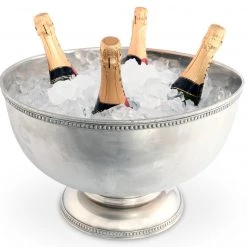 Vagabond House Pewter Medici Bead Ice Tub/Punch Bowl