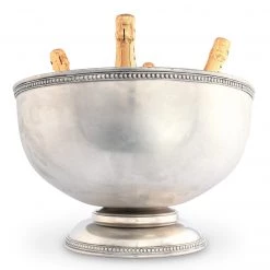 Vagabond House Pewter Medici Bead Ice Tub/Punch Bowl