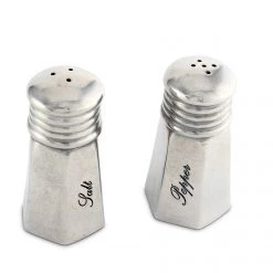 Vagabond House Medici Living Pewter Vintage Salt & Pepper Set