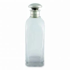 Vagabond House Medici Living Classic Pewter Cap Liquor Decanters