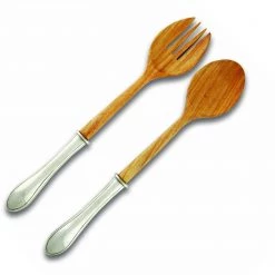 Vagabond House Wales Pewter Handle Salad Server Set