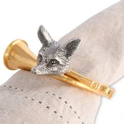 Vagabond House Golden Hurt Horn Napkin Ring Morning Hunt