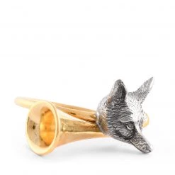 Vagabond House Golden Hurt Horn Napkin Ring Morning Hunt