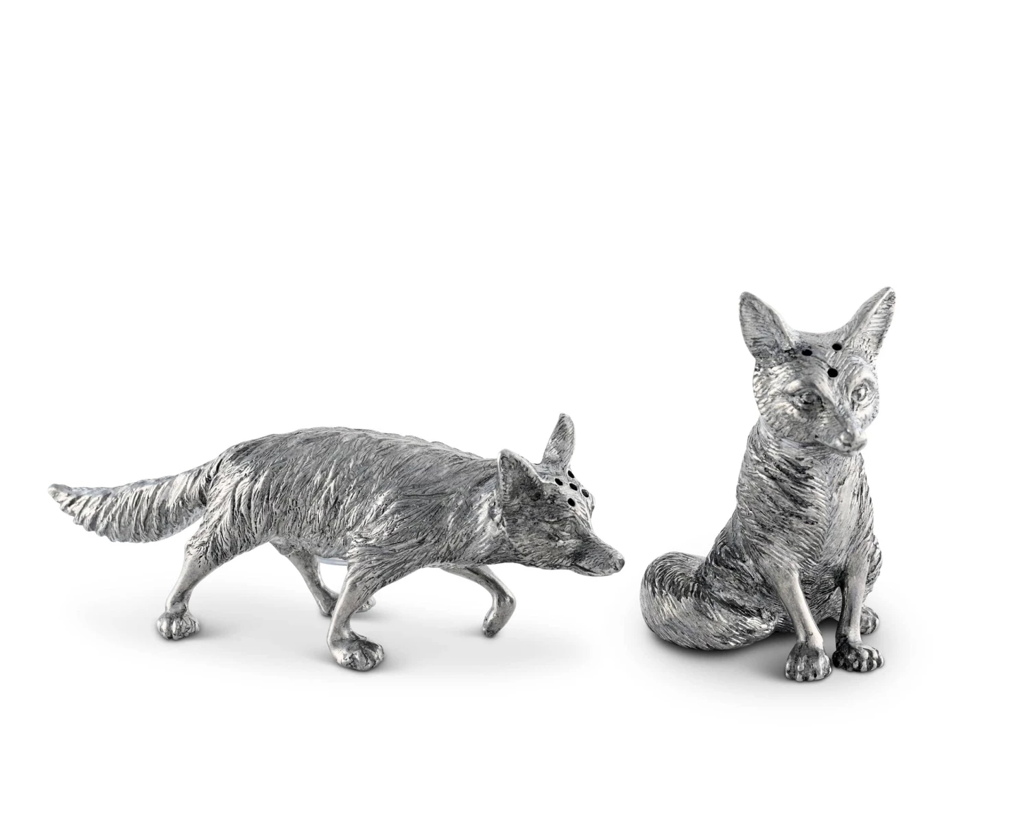 Vagabond House Pewter Foxes Salt & Pepper Set 1 Vagabond House Pewter Foxes Salt & Pepper Set