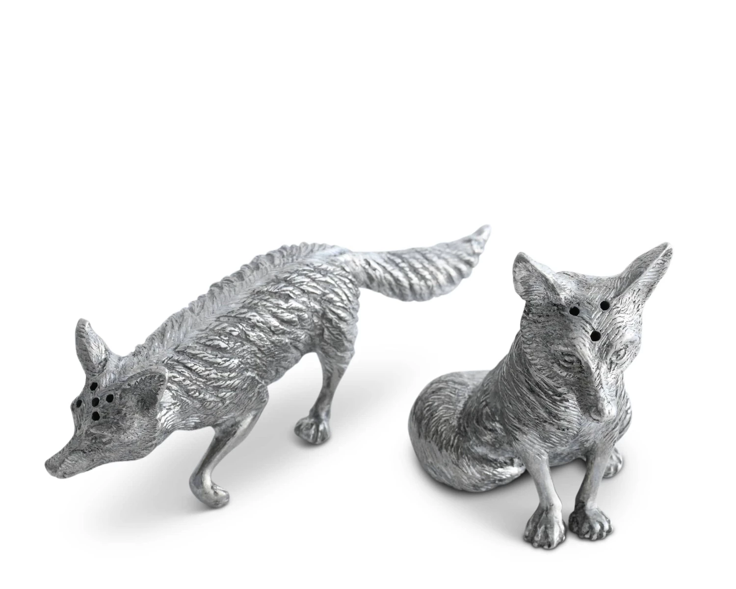 Vagabond House Pewter Foxes Salt & Pepper Set 2 Vagabond House Pewter Foxes Salt & Pepper Set