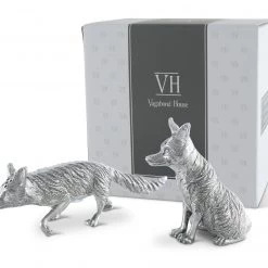 Vagabond House Pewter Foxes Salt & Pepper Set 6 Vagabond House Pewter Foxes Salt & Pepper Set