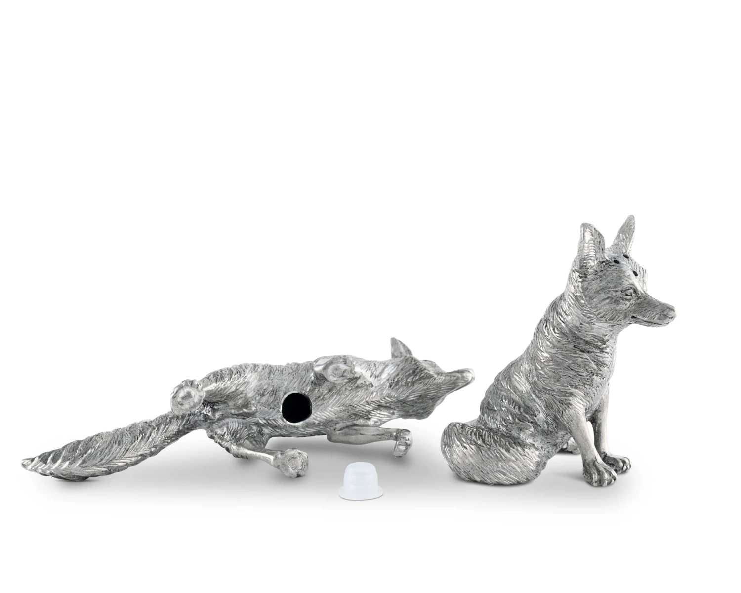 Vagabond House Pewter Foxes Salt & Pepper Set 4 Vagabond House Pewter Foxes Salt & Pepper Set