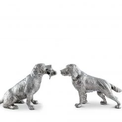 Vagabond House Pewter Hunting Dogs Salt & Pepper Set 8 Vagabond House Pewter Hunting Dogs Salt & Pepper Set