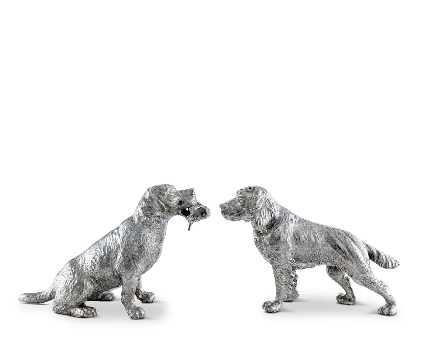 Vagabond House Pewter Hunting Dogs Salt & Pepper Set 3 Vagabond House Pewter Hunting Dogs Salt & Pepper Set