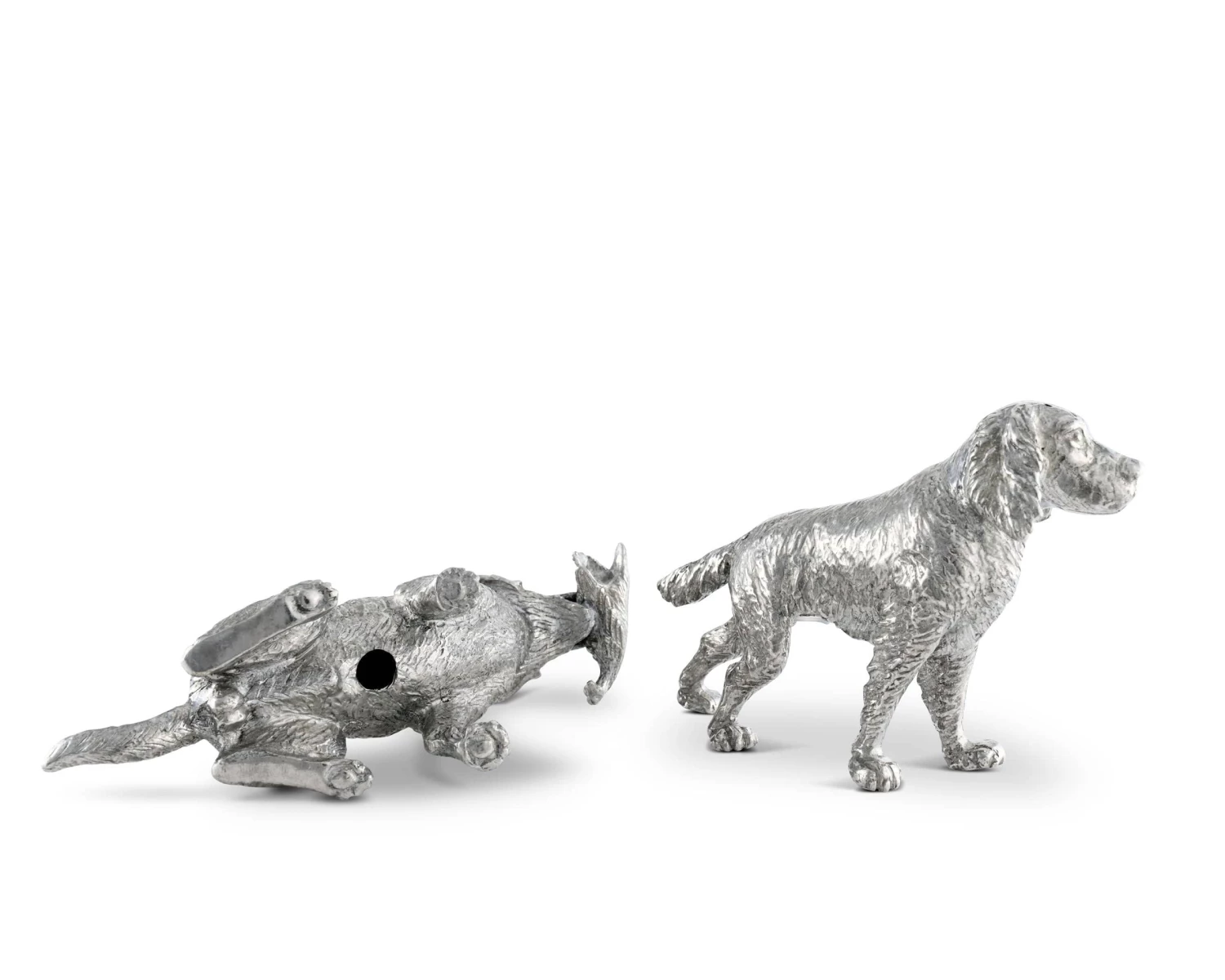 Vagabond House Pewter Hunting Dogs Salt & Pepper Set 5 Vagabond House Pewter Hunting Dogs Salt & Pepper Set