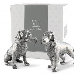 Vagabond House Pewter Hunting Dogs Salt & Pepper Set 11 Vagabond House Pewter Hunting Dogs Salt & Pepper Set