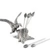 Vagabond House Pewter Mallard Duck Cheese Pick Set Morning Hunt