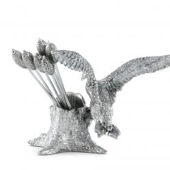 Vagabond House Pewter Mallard Duck Cheese Pick Set Morning Hunt 7 Vagabond House Pewter Mallard Duck Cheese Pick Set Morning Hunt