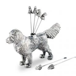Vagabond House Pewter Retriever Cheese Picks