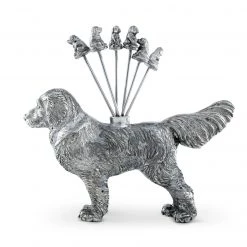 Vagabond House Pewter Retriever Cheese Picks