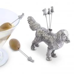 Vagabond House Pewter Retriever Cheese Picks