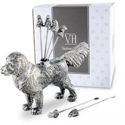 Vagabond House Pewter Retriever Cheese Picks