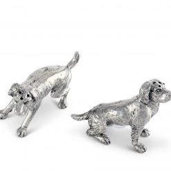 Vagabond House Morning Hunt Pewter Spaniel Salt & Pepper Set