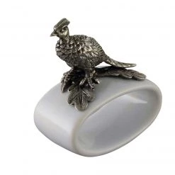 Vagabond House Pheasant Stoneware Napkin Ring