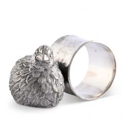 Vagabond House Quail Napkin Ring Morning Hunt