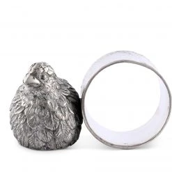 Vagabond House Quail Napkin Ring Morning Hunt