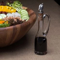 Vagabond House Olive Grove Cruet Bottle With Pewter Olive Head Cork Stopper