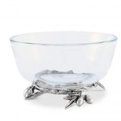 Vagabond House Olive Grove Glass & Pewter Bowl