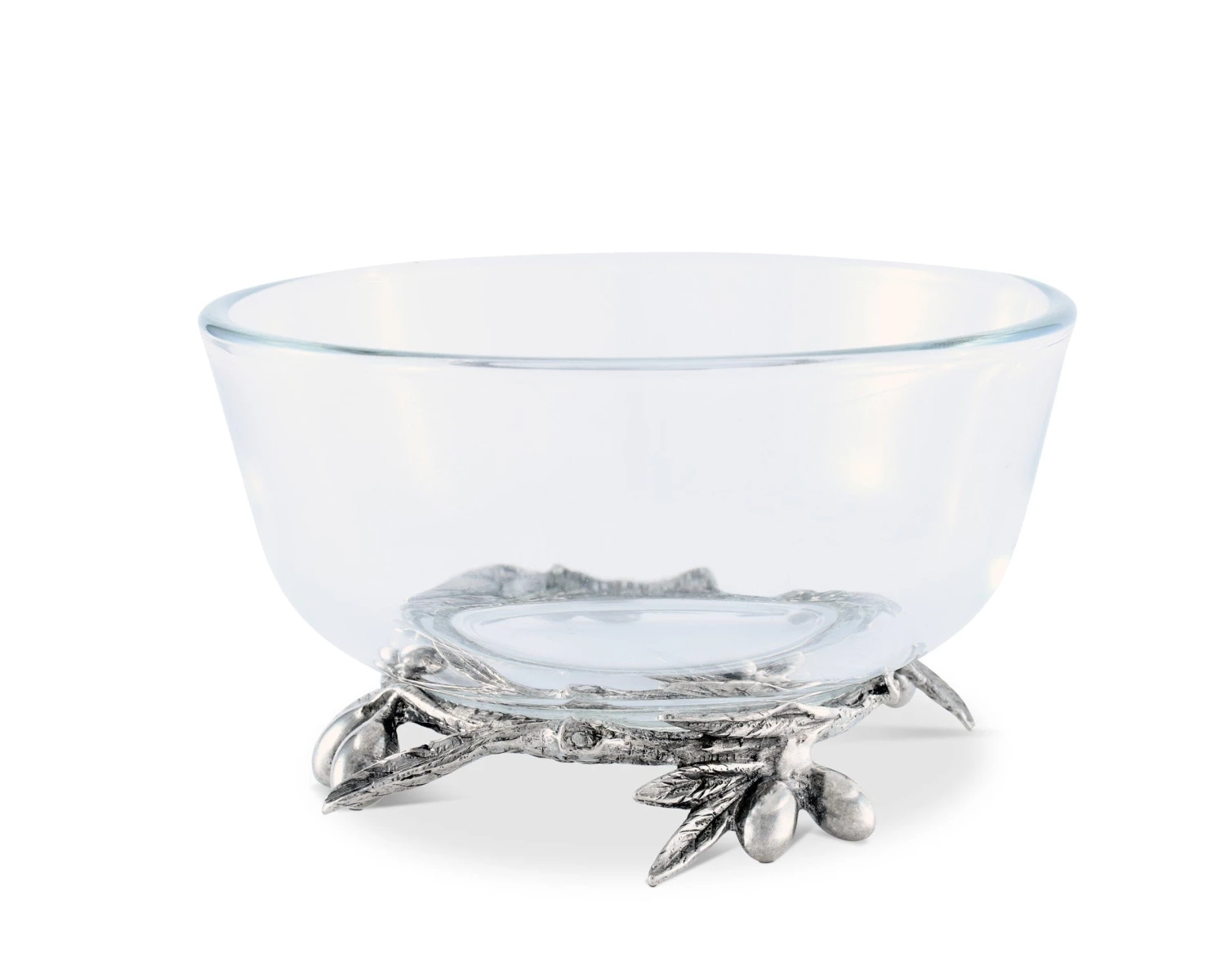 Vagabond House Olive Grove Glass & Pewter Bowl 2 Vagabond House Olive Grove Glass & Pewter Bowl