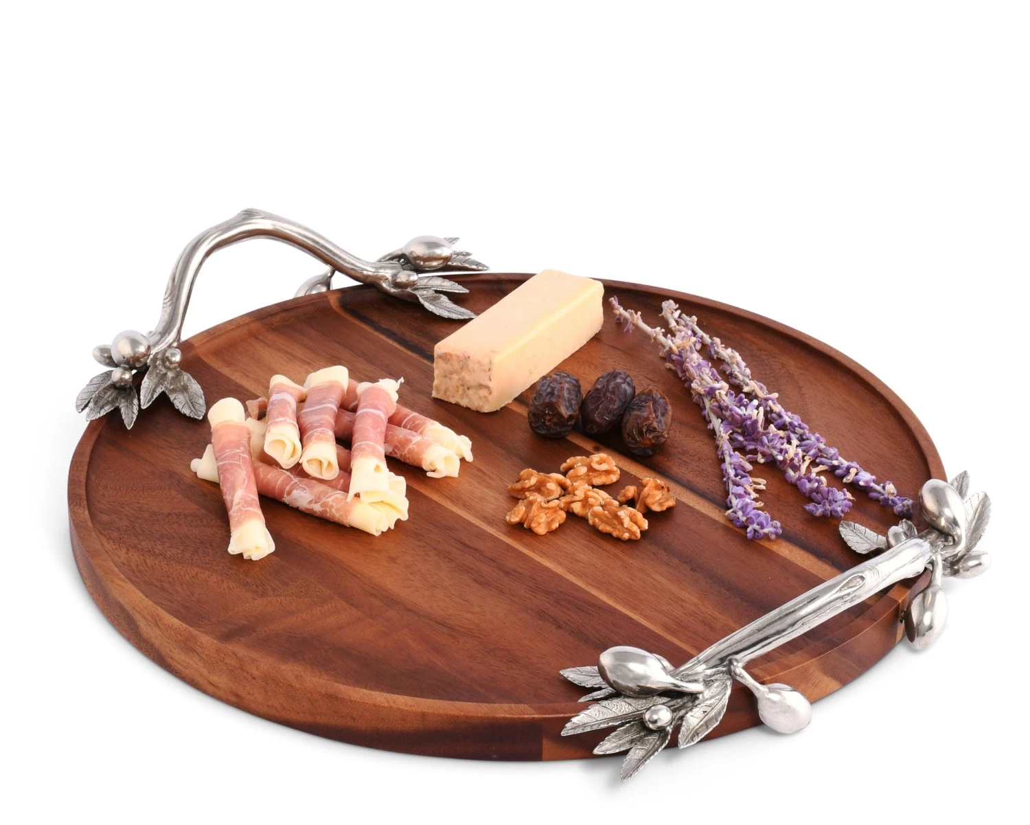 Vagabond House Olive Serving Tray Acacia- Round 1 Vagabond House Olive Serving Tray Acacia- Round