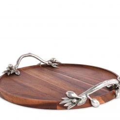 Vagabond House Olive Serving Tray Acacia- Round 7 Vagabond House Olive Serving Tray Acacia- Round