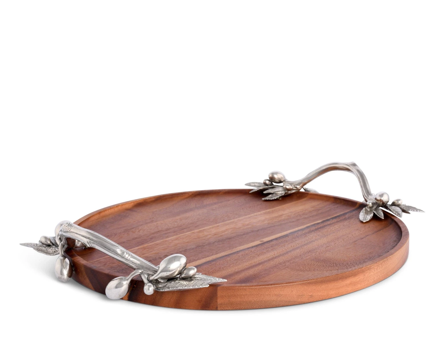 Vagabond House Olive Serving Tray Acacia- Round 4 Vagabond House Olive Serving Tray Acacia- Round