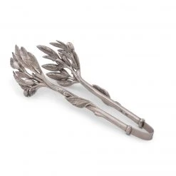 Vagabond House Pewter Olive Pattern Ice / Bread Tongs Olive Grove
