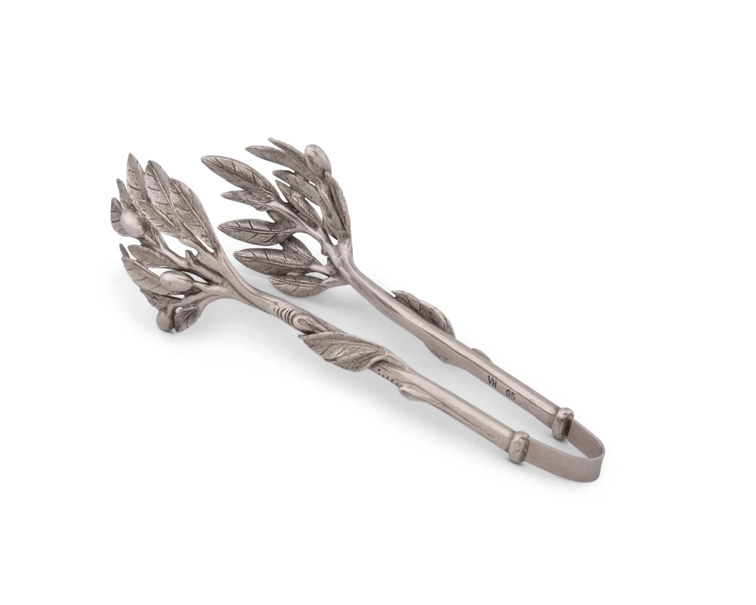 Vagabond House Pewter Olive Pattern Ice / Bread Tongs Olive Grove 1 Vagabond House Pewter Olive Pattern Ice / Bread Tongs Olive Grove