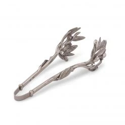 Vagabond House Pewter Olive Pattern Ice / Bread Tongs Olive Grove 8 Vagabond House Pewter Olive Pattern Ice / Bread Tongs Olive Grove