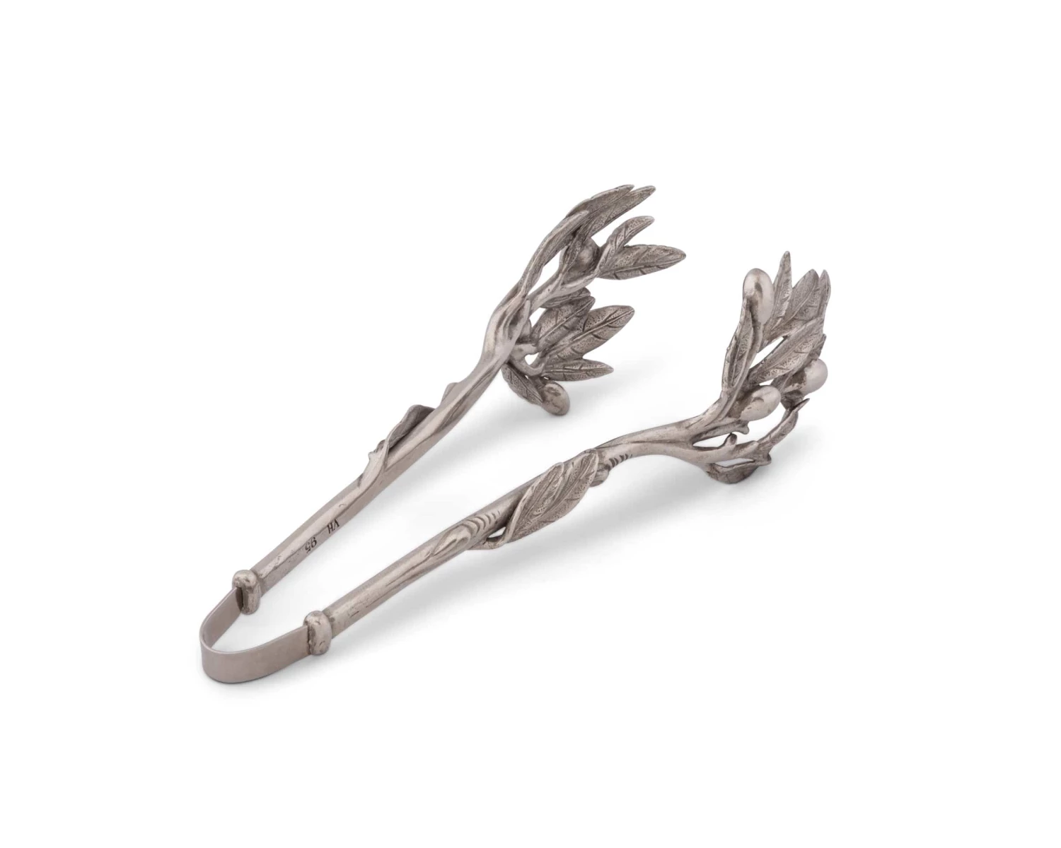 Vagabond House Pewter Olive Pattern Ice / Bread Tongs Olive Grove 4 Vagabond House Pewter Olive Pattern Ice / Bread Tongs Olive Grove