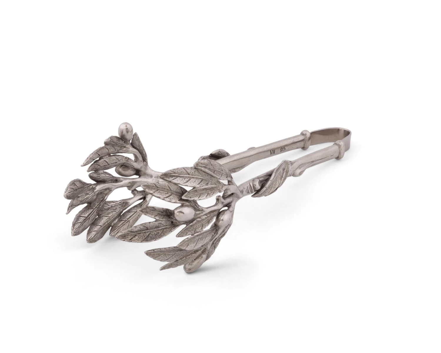 Vagabond House Pewter Olive Pattern Ice / Bread Tongs Olive Grove 5 Vagabond House Pewter Olive Pattern Ice / Bread Tongs Olive Grove