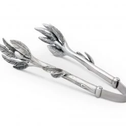 Vagabond House Pewter Olive Pattern Nuts And Olives Tongs