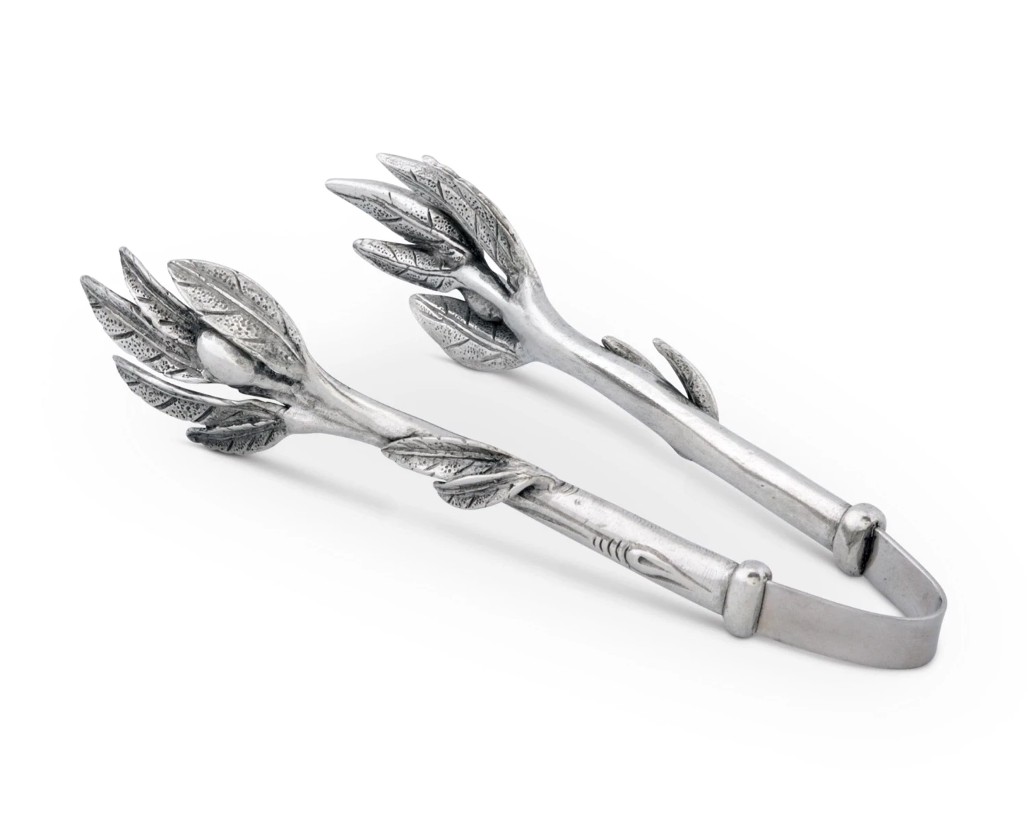 Vagabond House Pewter Olive Pattern Nuts And Olives Tongs 1 Vagabond House Pewter Olive Pattern Nuts And Olives Tongs