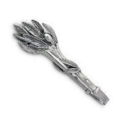 Vagabond House Pewter Olive Pattern Nuts And Olives Tongs