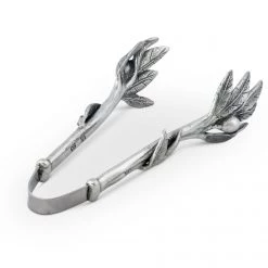 Vagabond House Pewter Olive Pattern Nuts And Olives Tongs 8 Vagabond House Pewter Olive Pattern Nuts And Olives Tongs