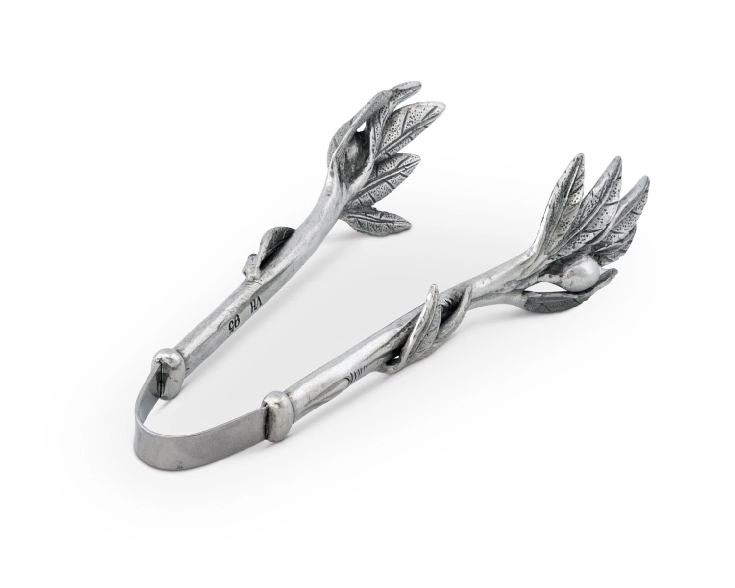 Vagabond House Pewter Olive Pattern Nuts And Olives Tongs 3 Vagabond House Pewter Olive Pattern Nuts And Olives Tongs