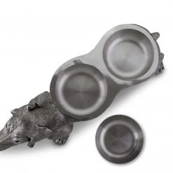 Vagabond House Serving Bowls Pewter Dog Feeding Bowl