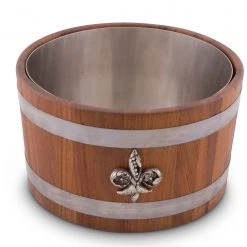 Vagabond House Fleur De Lies Teak Beer Cooler Provencal 5 Vagabond House Fleur De Lies Teak Beer Cooler Provencal