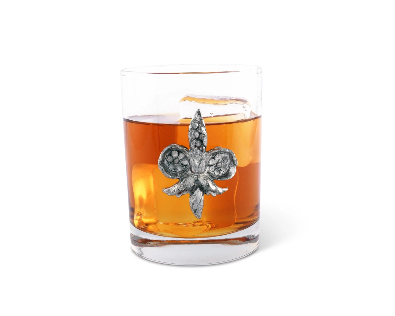 Vagabond House Provencal Fleur De Lys Double Old Fashion Bar Glass 1 Vagabond House Provencal Fleur De Lys Double Old Fashion Bar Glass