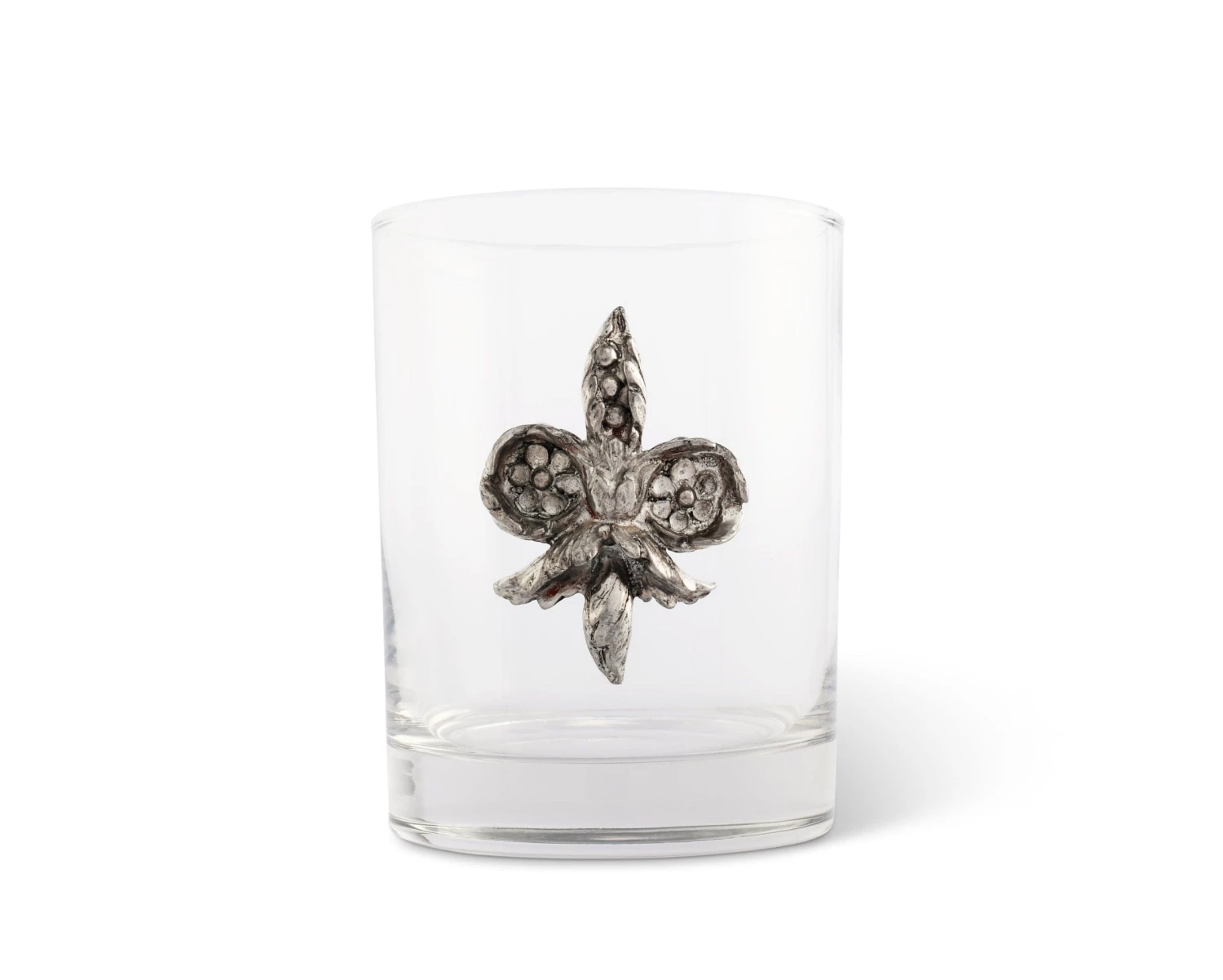 Vagabond House Provencal Fleur De Lys Double Old Fashion Bar Glass 2 Vagabond House Provencal Fleur De Lys Double Old Fashion Bar Glass