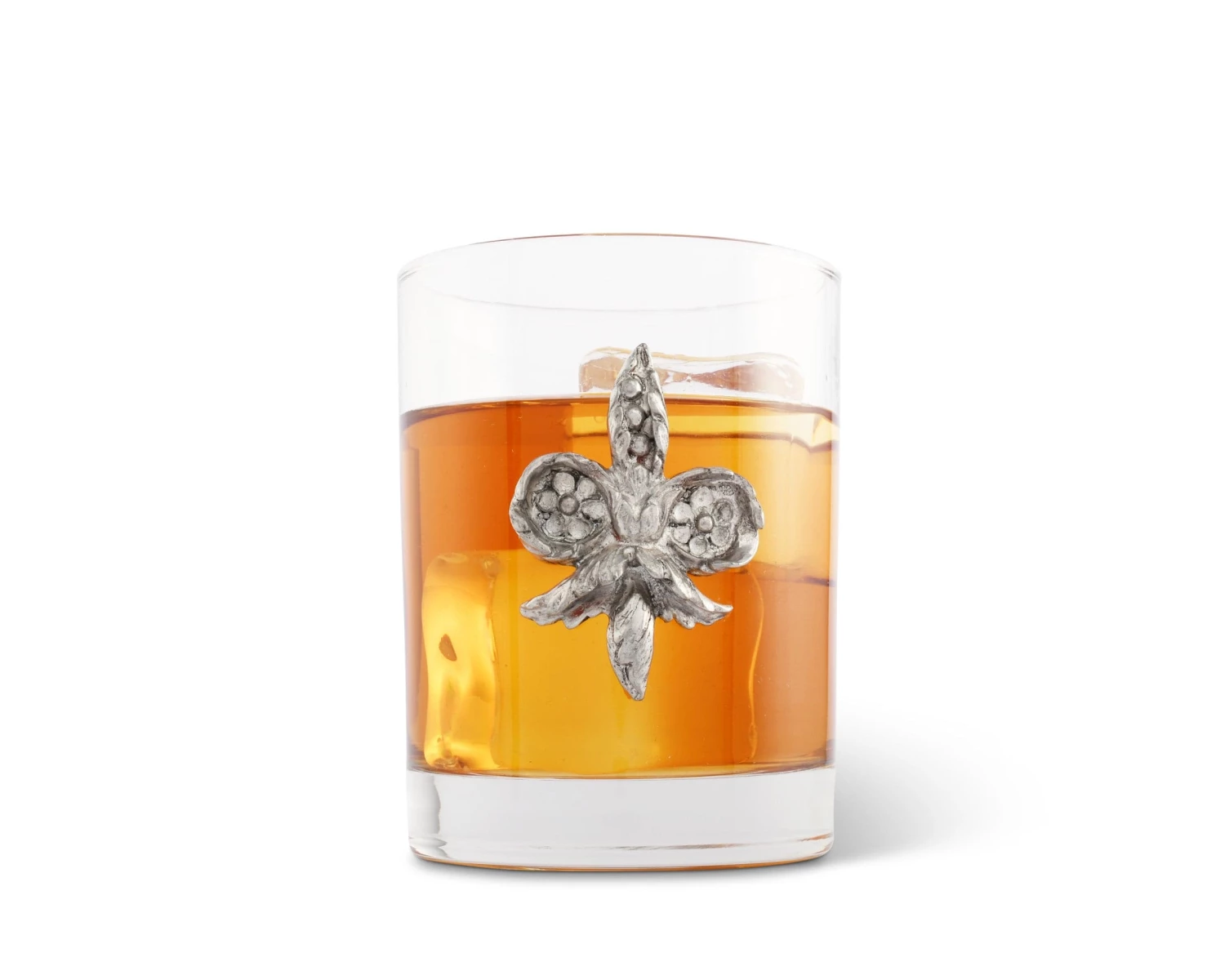 Vagabond House Provencal Fleur De Lys Double Old Fashion Bar Glass 3 Vagabond House Provencal Fleur De Lys Double Old Fashion Bar Glass