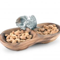 Vagabond House Safari Elephant Peanut Shape Nut Bowl
