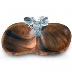 Vagabond House Safari Elephant Peanut Shape Nut Bowl