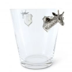 Vagabond House Glass Ice Bucket Giraffe Handles