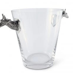 Vagabond House Glass Ice Bucket Giraffe Handles